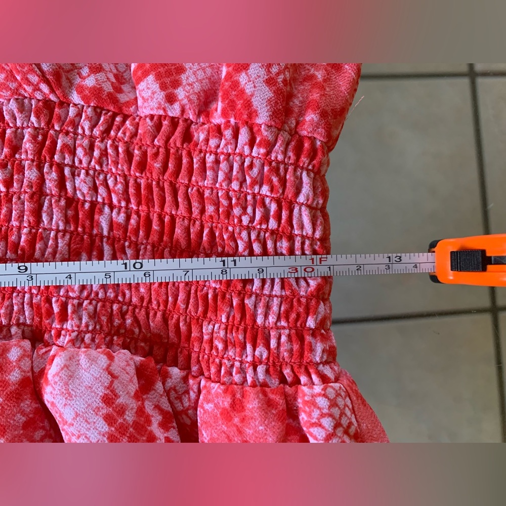 Michael Kors Vibrant Coral Red Snake Print Dress - Picture 6 of 7
